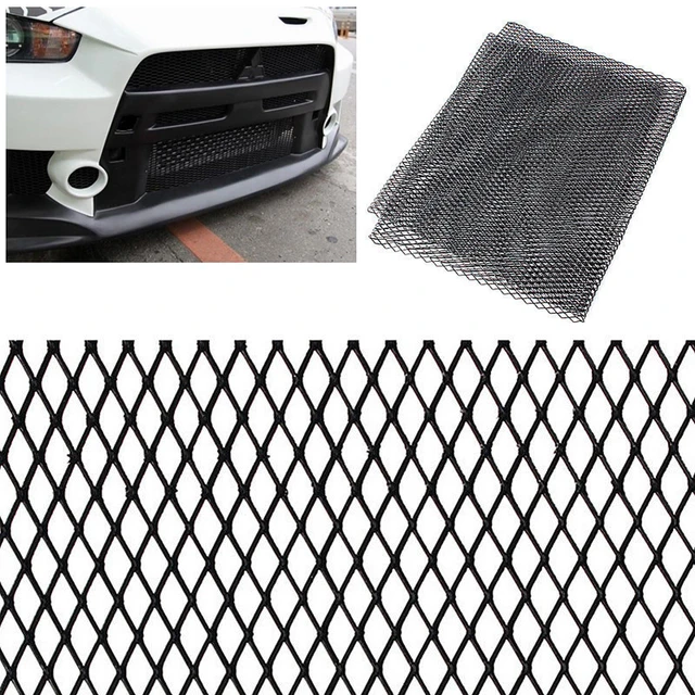 Universal Black Aluminum Racing Grille Mesh Vent Car Tuning Grill Body  Grille Net Mesh Grill Section 100cm x 33cm