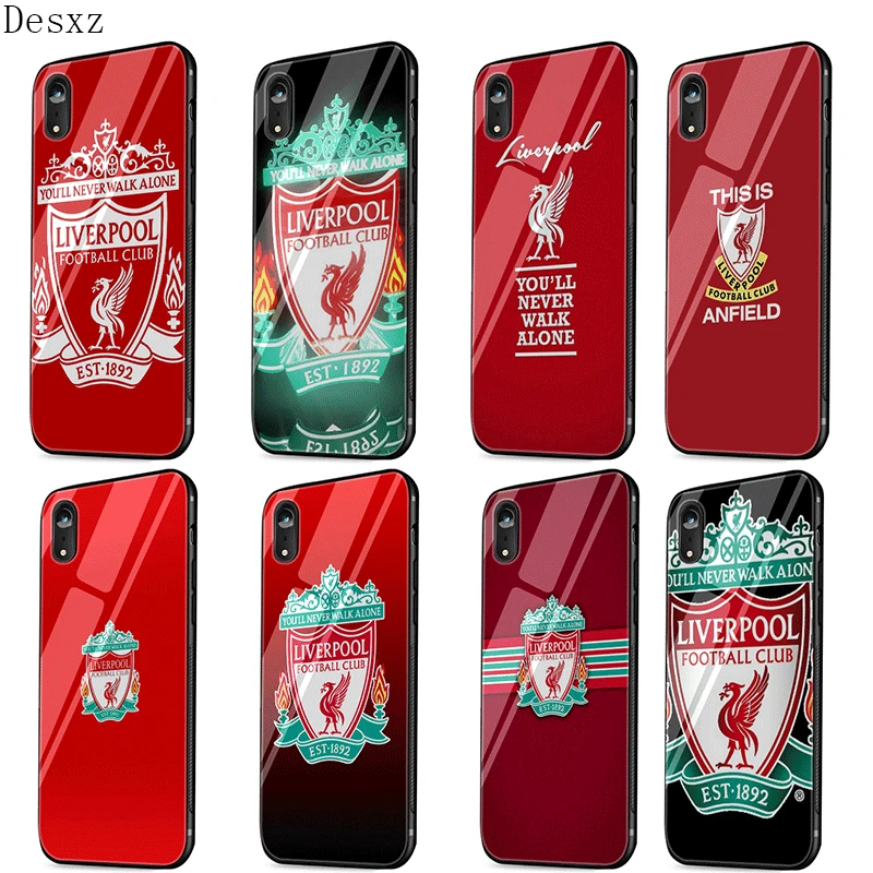 

Glass Phone Case TPU Glass For Apple Iphone 5 5s SE 6 6S 7 8 Plus XR X XS Max Cover Liverpool