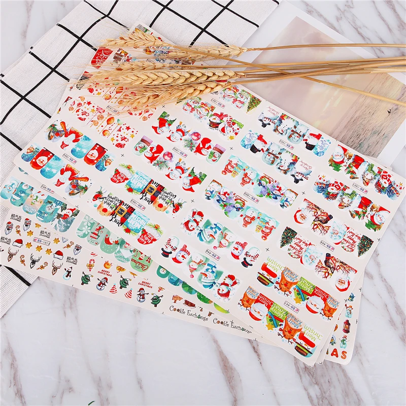 3sheets 36pcs 3D Christmas New Year Nail Stickers Nail Art Decorations Water Sticker Sets Manicure Slider 1 3sheets 36pcs 3D Christmas New Year Nail Stickers Nail Art Decorations Water Sticker Sets Manicure Slider 3