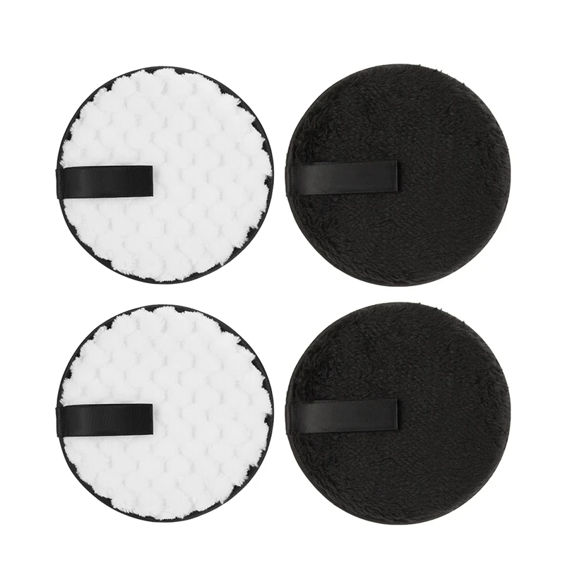 4pcs Soft Fiber Lazy Makeup Remover Puff Double Sided Makeup Sponge Easy To Use Facial Wash Puff Beauty Make Up Remover Tools - Цвет: 4PCS