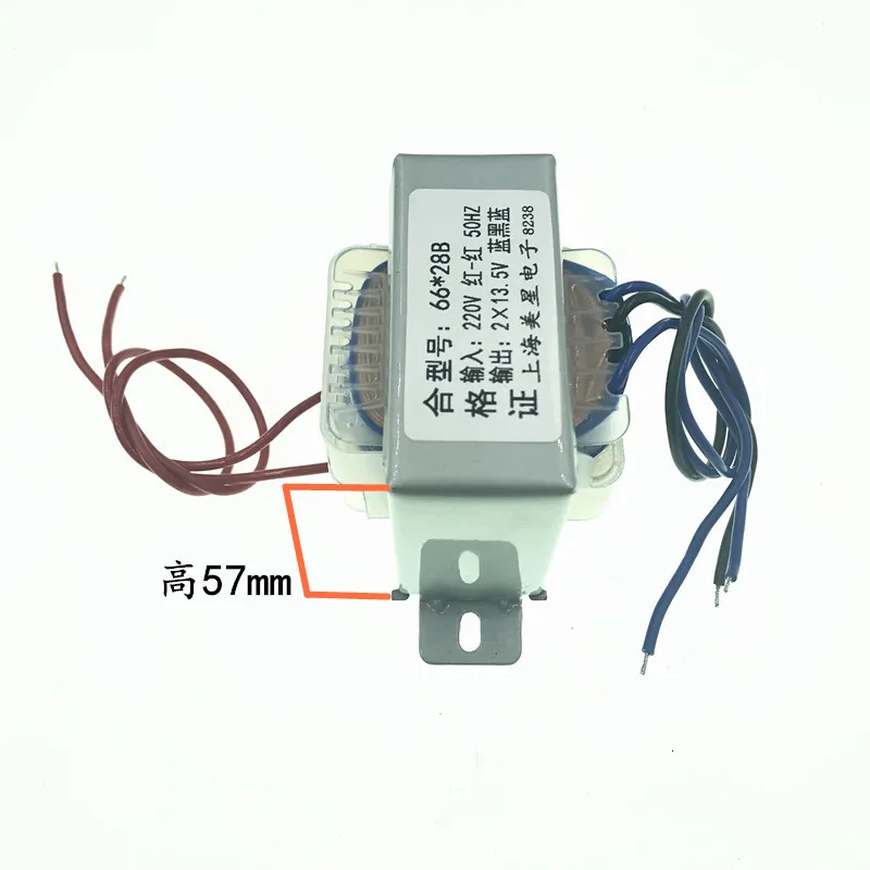Усилитель динамик трансформатор 6628B DB-30VA 220V постоянного тока до 2*13,5 V EI66 блок питания Dual 13,5 V