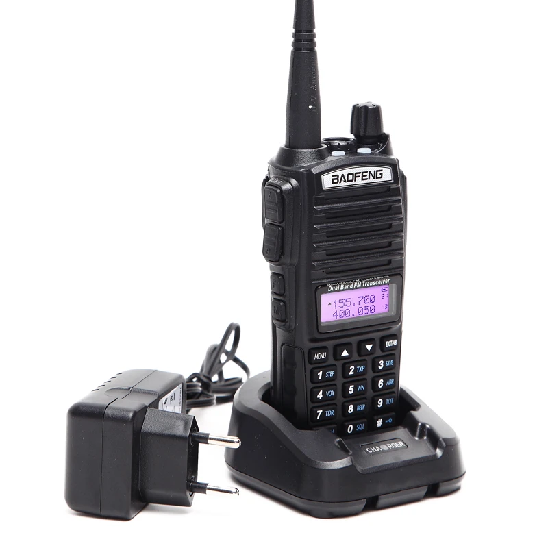 2Pcs BaoFeng UV-82T Tri-Band Walkie Talkie 136-174Mhz 220-260Mhz 400-520Mhz amatuer Two Way portable ham Radio Up Of uv-82 uv82