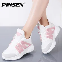 PINSEN/высококачественные кроссовки; женская повседневная обувь на плоской подошве; женские удобные кроссовки на шнуровке; Femme; женские кроссовки; zapatillas mujer