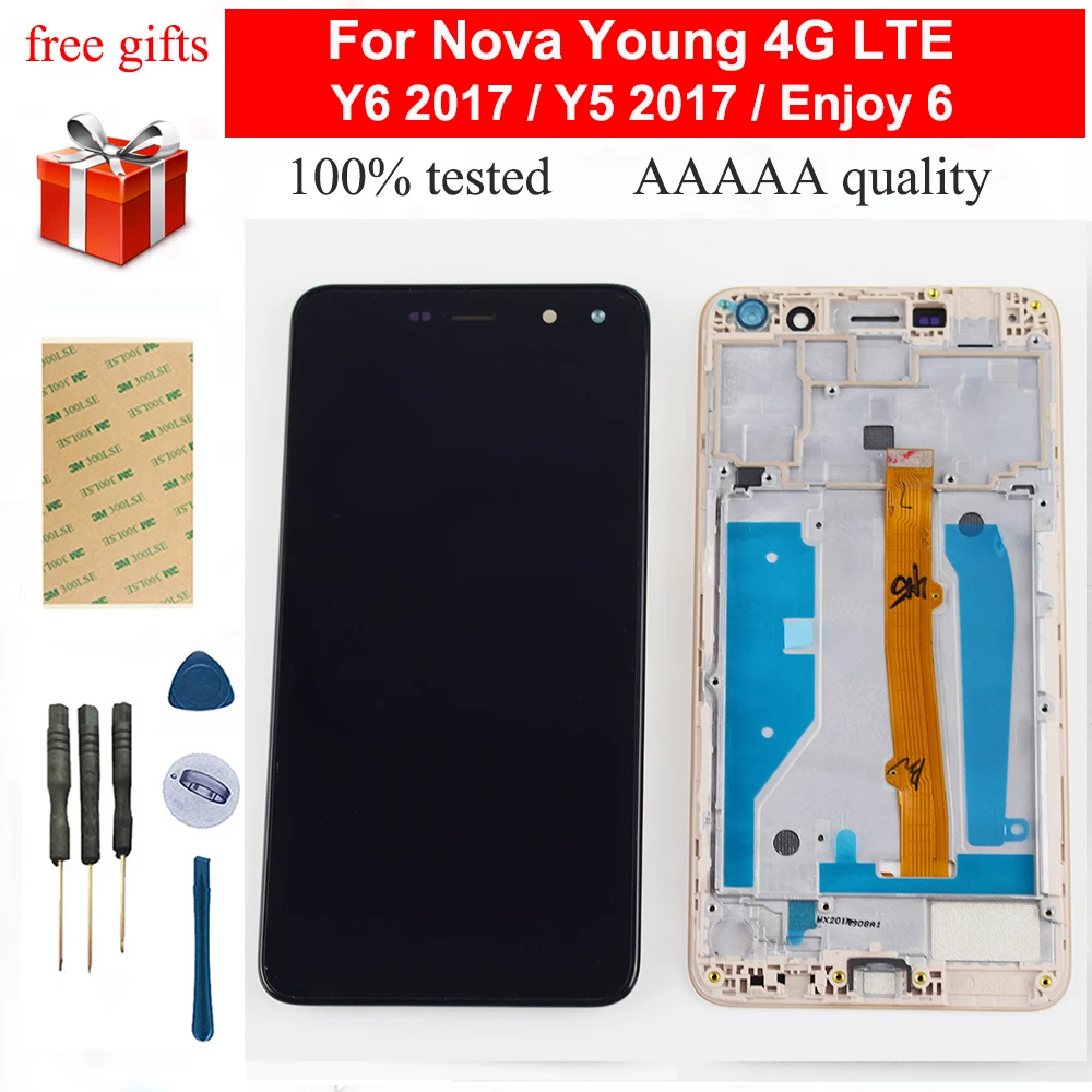 Для huawei Nova Young 4G LTE/Y6 2017/Y5 2017 ЖК-дисплей MYA-L11 MYA-L41 Enjoy 6 сенсорный экран дигитайзер