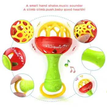 

Baby Rattles Bells Infant Hand Ring Grasping Toy Kids Shaking Dumbell Grasp Toys Kid Early Sound early Educational toys for kids