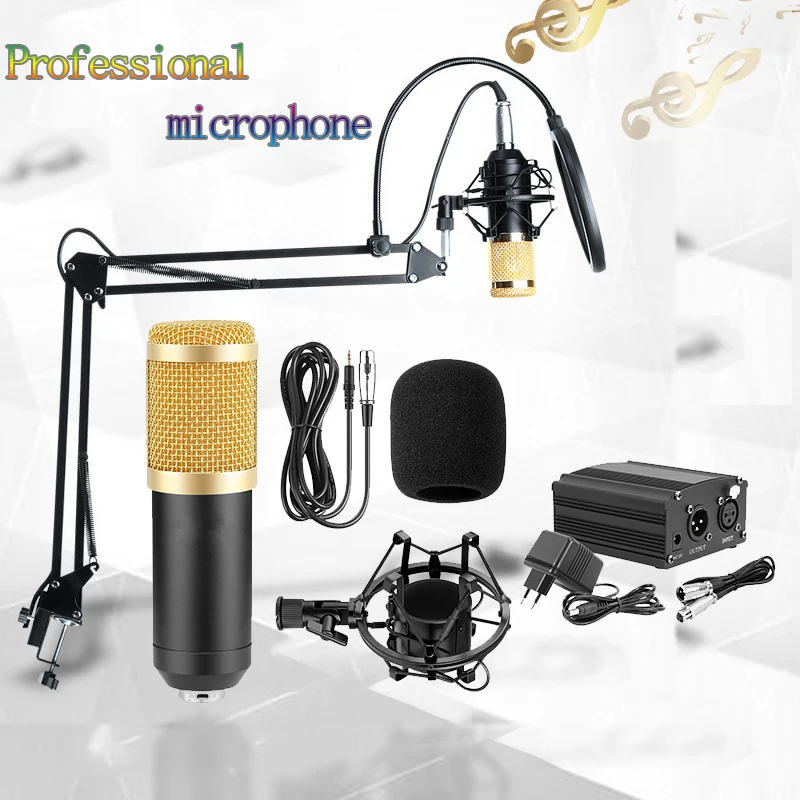 

BM 800 Condenser Sound Recording BM800 Professional Microphone With Shock Mount For Radio Braodcasting Recording KTV Karaoke