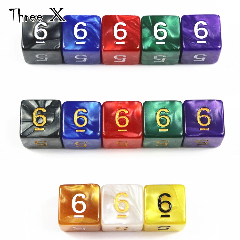 Game Dice 10PCS TRPG D6 Dice for DNDGame Games DicesDesktop Game Pieces DNDGame rpg