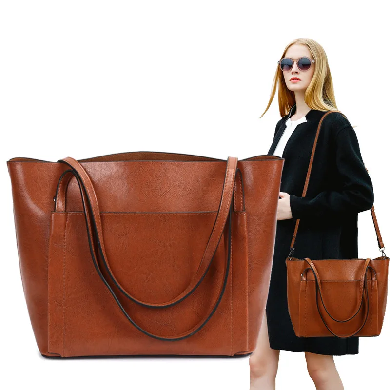 Новая модная женская сумка, вместительная сумка, простая сумка через плечо