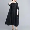 Plus Size Plaid Casual Cotton Summer Dress Women Oversized Vintage 4XL 5XL 6XL Ladies Dresses Robe Femme Beach Woman Dress 2022 ► Photo 2/6