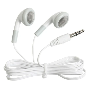 

White Cheap Cheapest Disposable Earphones Headphone Earbuds Earcup for Bus/train/plane/school/Tourism/gift 100pcs/lot In OPP Bag