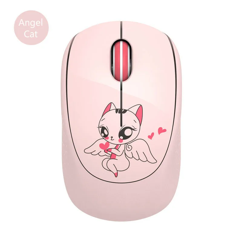 Angel Cat Мультяшная Мини Портативная Беспроводная мышь Fuld i361 офисные игры для дома ноутбук для девочек оптоэлектрический 2,4 ГГц беспроводной Железный человек - Цвет: Angel Cat