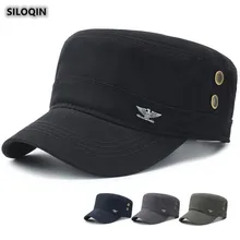 SILOQIN мужская плоская кепка Осенняя мода хлопок армейские кепки регулируемый размер Досуг спортивный бренд язык бейсболка с колпаком