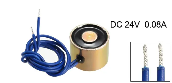 24V DC 25N Uxcell Электрический подъемный Магнит Электромагнит Электромагнитный подъемник холдинг(без магнитного с питанием; магнитный с выключением питания - Цвет: 24V DC 25N