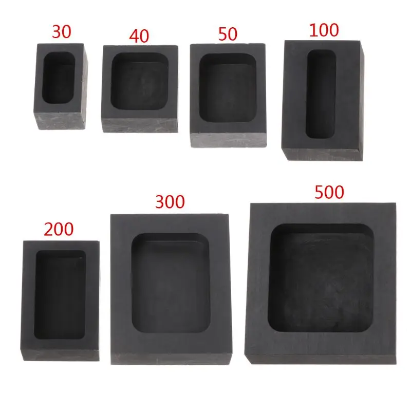 

Graphite Ingot Bar Mold Mould Crucible for Melting Gold Silver Casting Refining for Jewelry Making Tools DIY Accessories