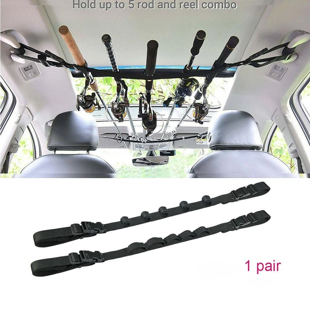 2 PCS Car Fishing Rod Holder Belt Strap Carrier Truck SUV Car Save Most Of  The