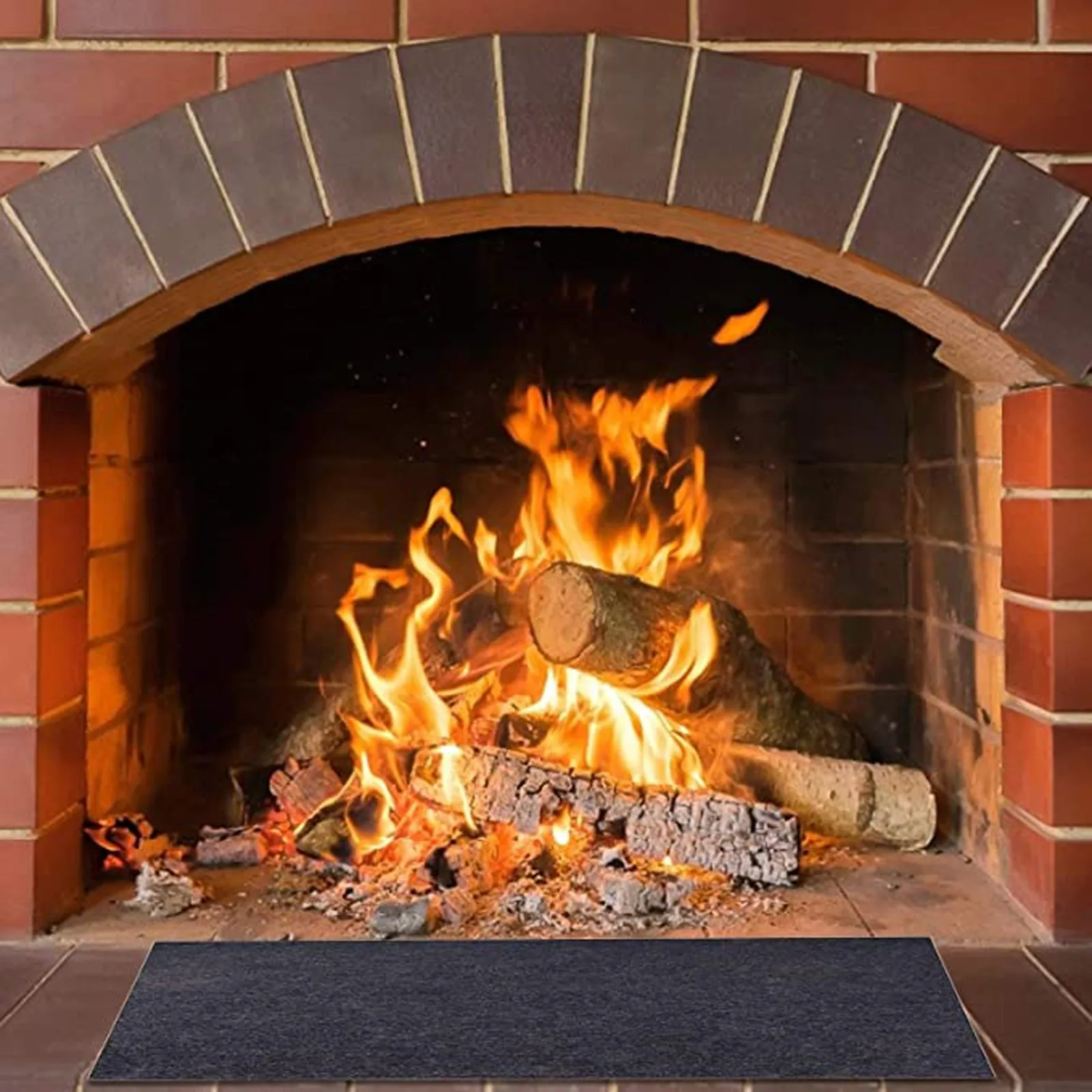 Flame Resistant Heat Insulation Fireplace Carpet Nonslip Mat