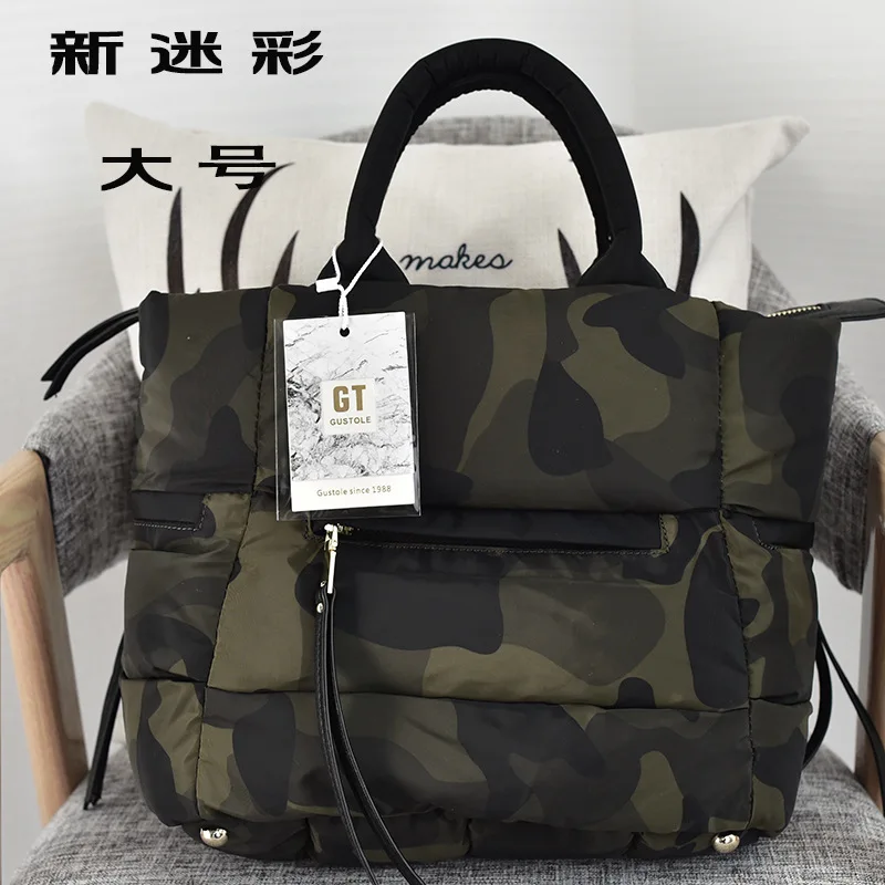 Женская сумка на плечо, сумка, сумка, нейлоновая ткань Оксфорд, водонепроницаемая сумка, женская новая Корейская версия сумки на молнии - Цвет: Camouflage big