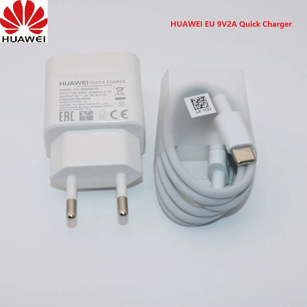Huawei 9V2A EU зарядное устройство QC 2 0 Быстрая Зарядка адаптер usb type c для nova3 3i 4 honor 9 8x p7