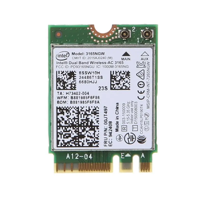 3165AC 00JT497 Dual Band 2.4G/5G Wireless WiFi Network Card For Lenovo E460 E560 E470 E570 | Электроника