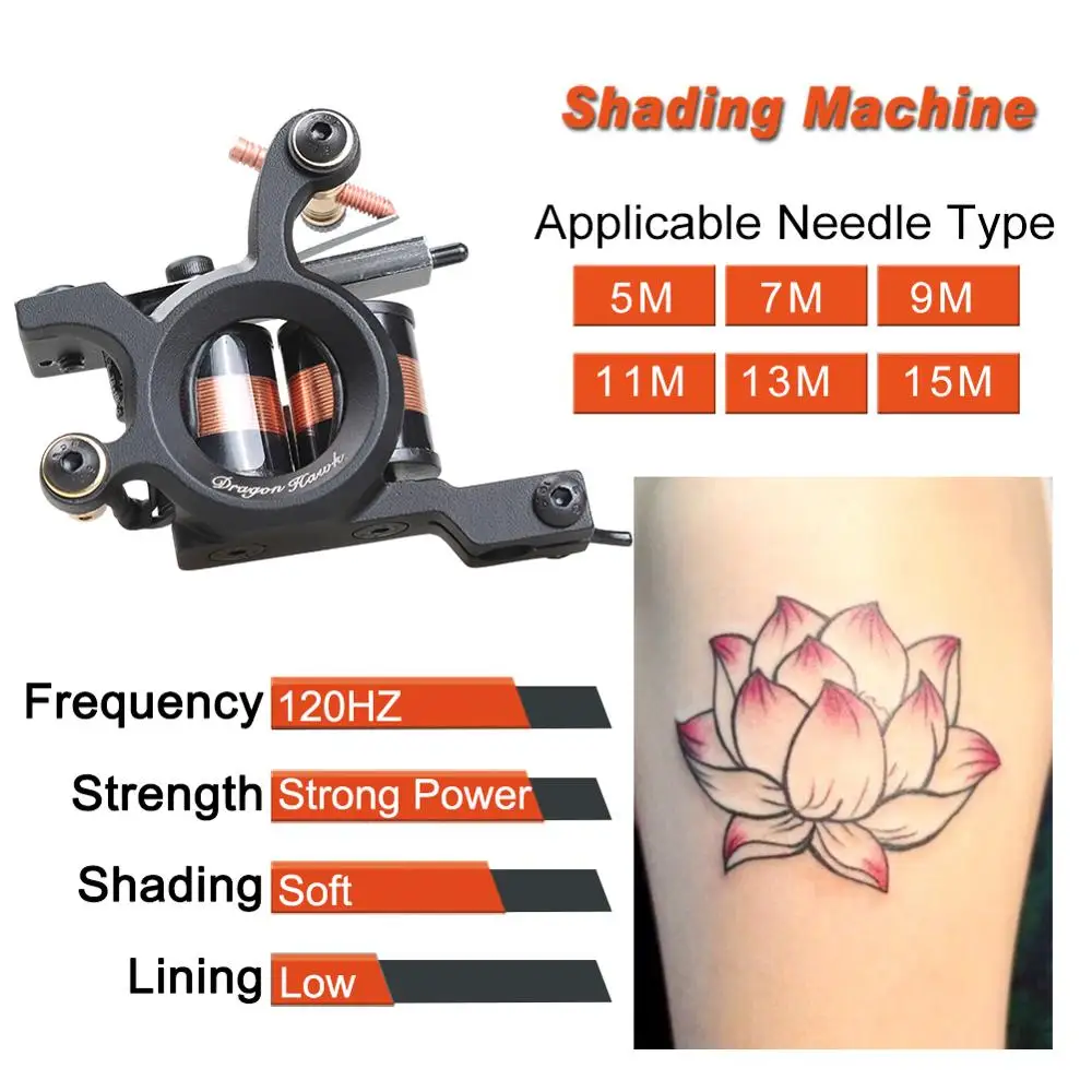  Professional Kit 2 Machine Gun 10 Color Inks Power Supply Complete Tattoo Kits