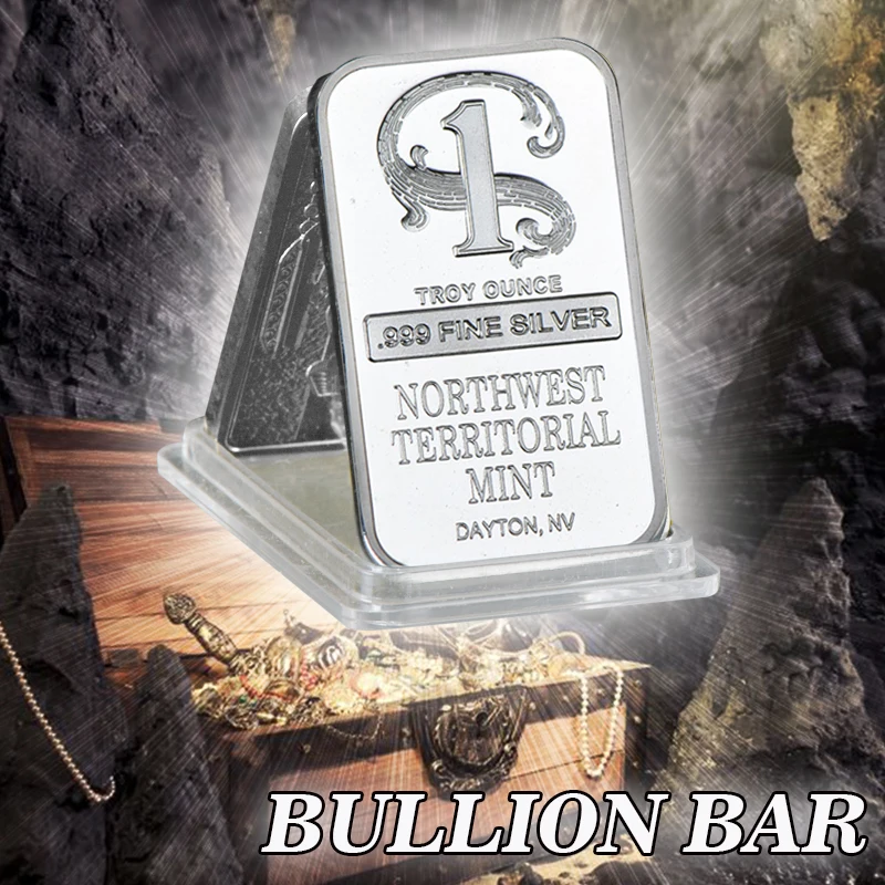 

2019 Quality Silver Plated Metal Bar Northwest Territorial Mint Art Crafts Bullion Bar Silver Coin for Home Collection Souvenir