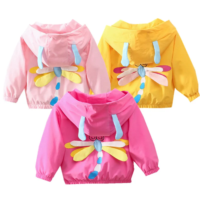 

2021 Spring Autumn Baby Girls Sweet Coat Kids Hooded Jacket Children Windbreaker Toddler For girls Outerwear New Cheap Promotion