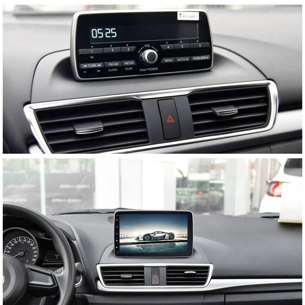  SINOSMART Support 4G SIM Card DSP 2G/4G RAM Android 8.1 Car GPS Navigation Player for Mazda 3 Axela