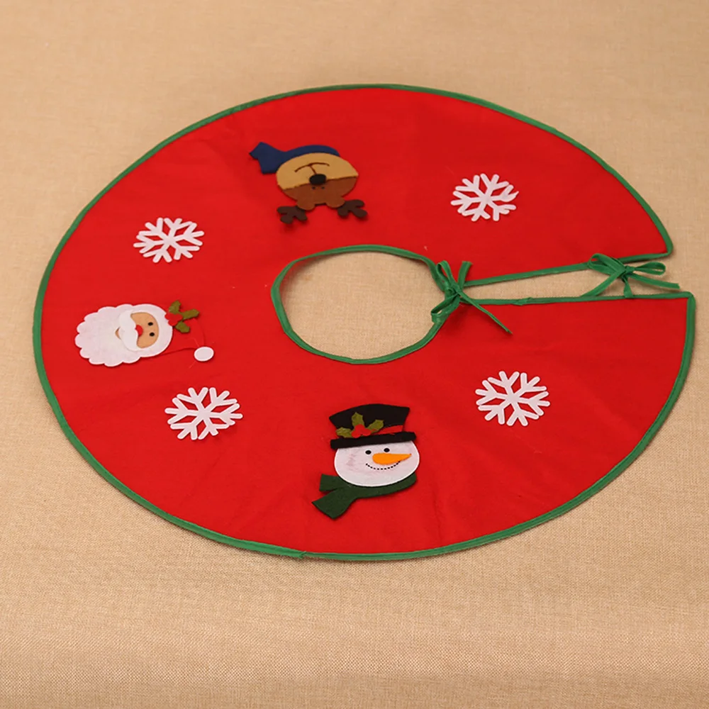 

Christmas Tree Skirt Christmas Tree Apron Santa Snowman Elk Nnowflake Non-woven Fabric Christmas Tree Decoration 70CM