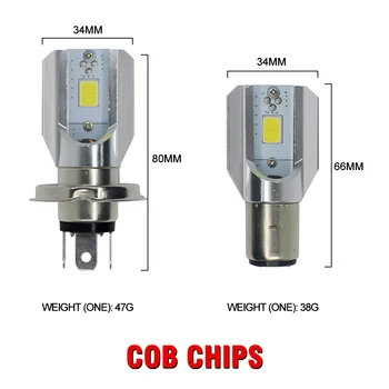 

2PCS Auto White H4 1156 12V 80W Car COB Light 6000K Bulbs Driving Fog Light Lamp COB H6 H4 LED Fog Light