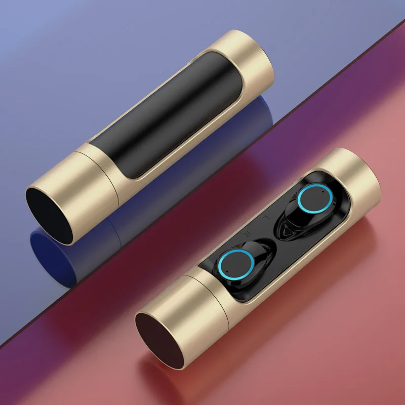 Золотой TWS с сенсорным управлением, настоящие 5,0, Bluetooth наушники, наушники, мини, близнецы, стерео микрофон, беспроводные наушники для Xiaomi huawei - Цвет: Золотой