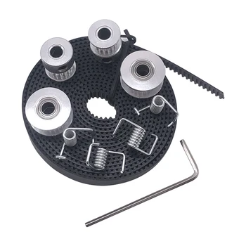 

GT2-6 3D Printer Bore Spring Engraving Replacement Synchronous Aluminum Alloy Accessories Open Timing Belt Set 20 Teeth Wrench