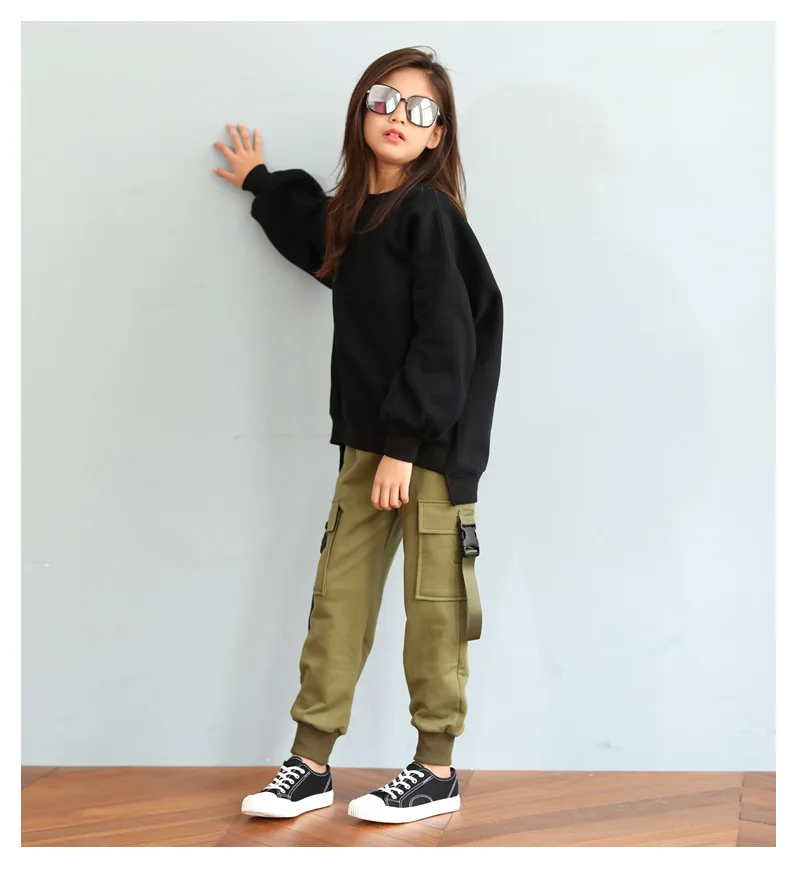 Новая модная детская одежда рубашка с длинными рукавами и круглым вырезом для маленьких девочек свободное повседневное пальто осенний свитер для девочек#8030