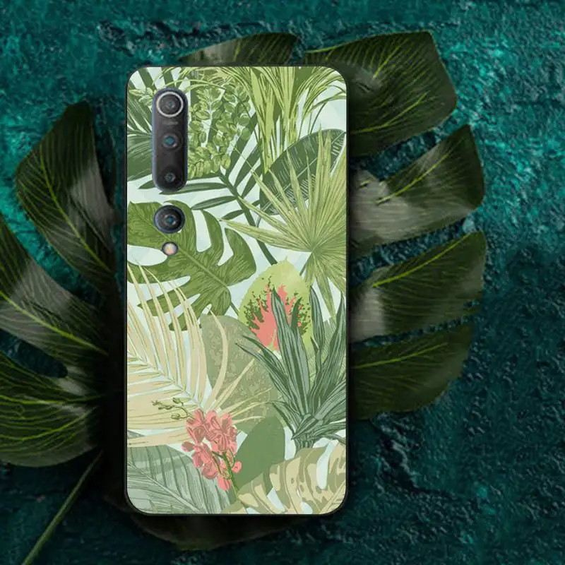 YNDFCNB Palm tree Leaves Plant Flower Phone Case for RedMi note 4 5 7 8 9 pro 8T 5A 4X case xiaomi leather case color