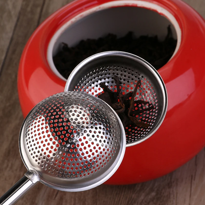 New 1 Piece Push Tea Infuser Stainless Steel Retractable Tea Filter Tea