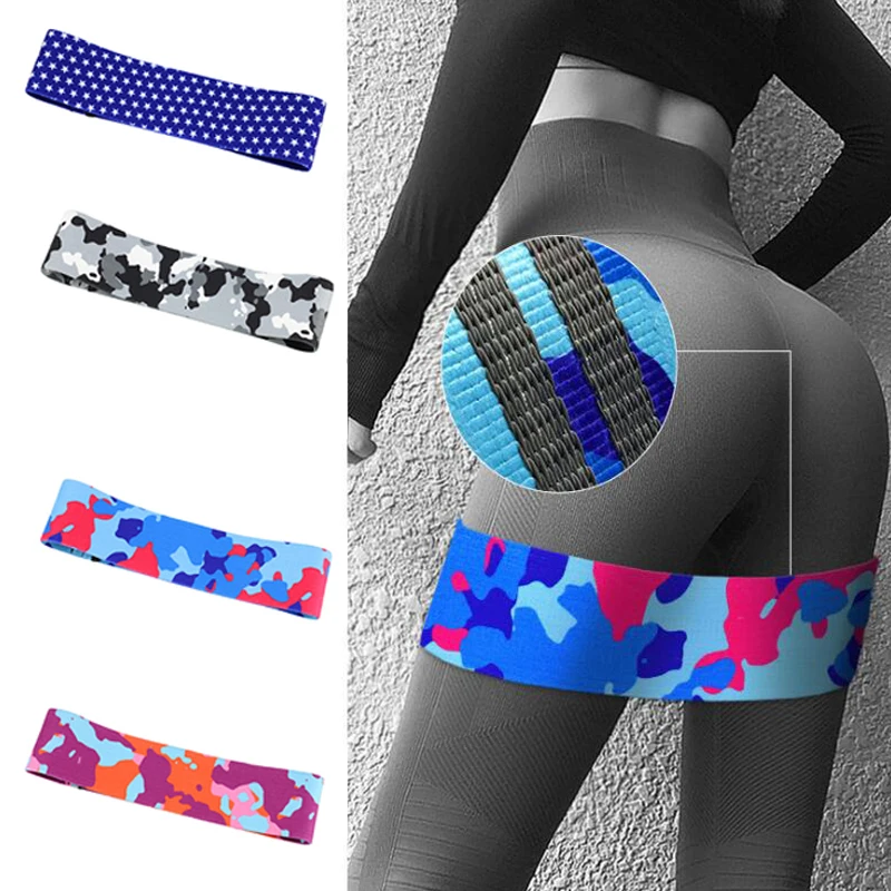 Напечатанные повязки на бедрах эластичные для упражнений ноги фитнеса