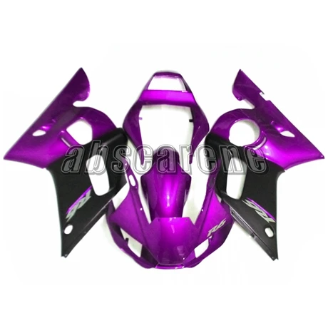 ABS Пластиковые обтекатели для Yamaha YZF600 R6 1998 1999 2000 2001 2002 YZF R6 Инжекционный Кузов мотоцикла фиолетовый плоский черный