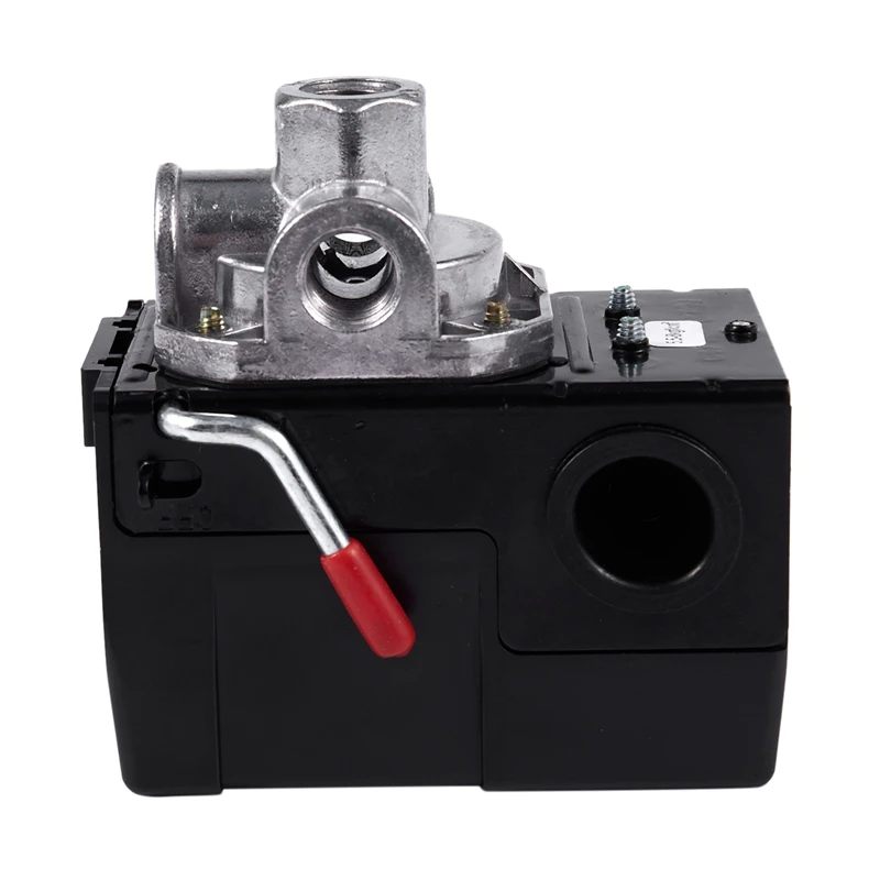 

5-8Kg 4-Port 26 Amp Pressure Switch Control Valve Air Compressor Heavy Duty Black Automatic Pressure Controller