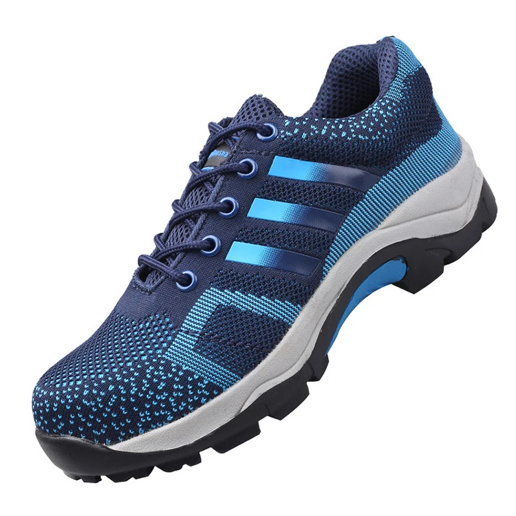 Breathable Safety Shoes Men Flying Woven Labor Insurance Shoes Anti-smashing Anti-piercing Work Shoes Men Safety Boots