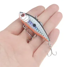 1Pcs Sinking VIB Fishing Lures 6cm 11g Plastic Bionic Vibration Hard Bait Crankbait All Depth Winter Pike Bass Fishing Tackle