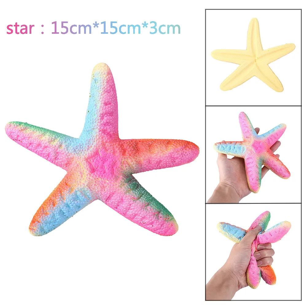 

New Simulation starfish toy Slow Rising Collection Strap Scented Squeeze Stress Reliever Funny Kid Toy Gift L0116