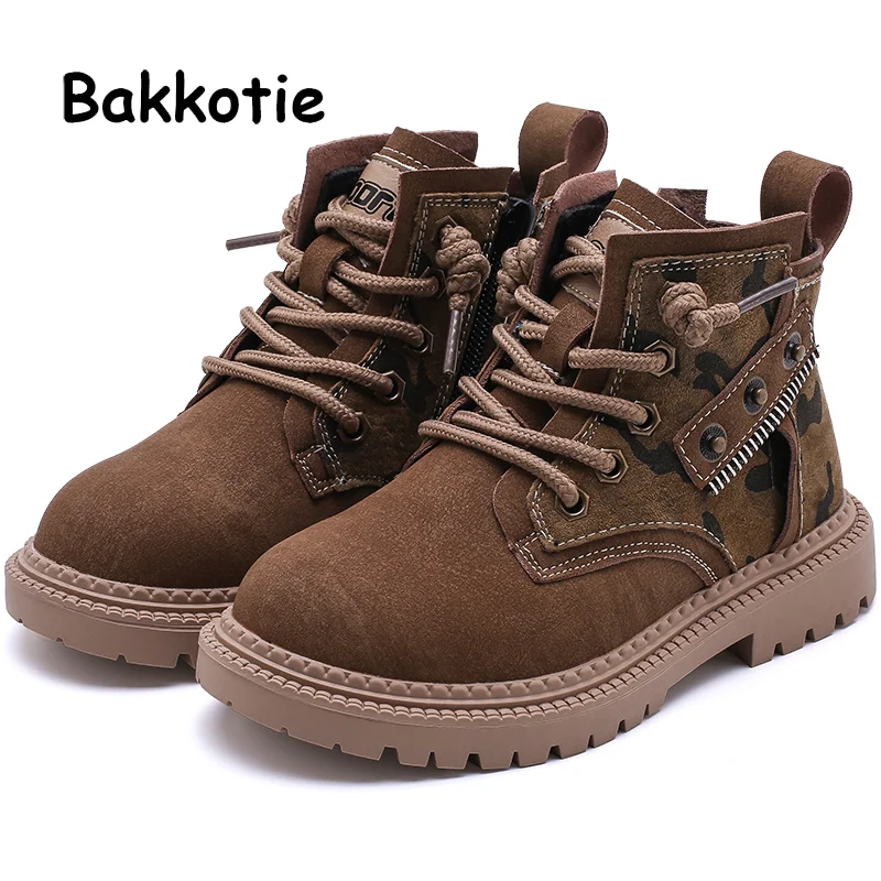 Bakkotie/2019 г. Детские зимние ботинки martin новые черные теплые Нескользящие ботильоны