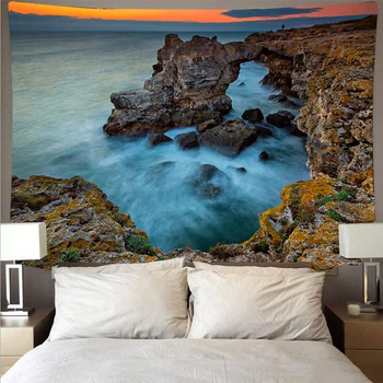 

Beautiful Sea Reef Landscape Tapestry Printed Wall Covering Beach Psychedelic Hanging Blanket Mandala Yoga Wall Thin Towel