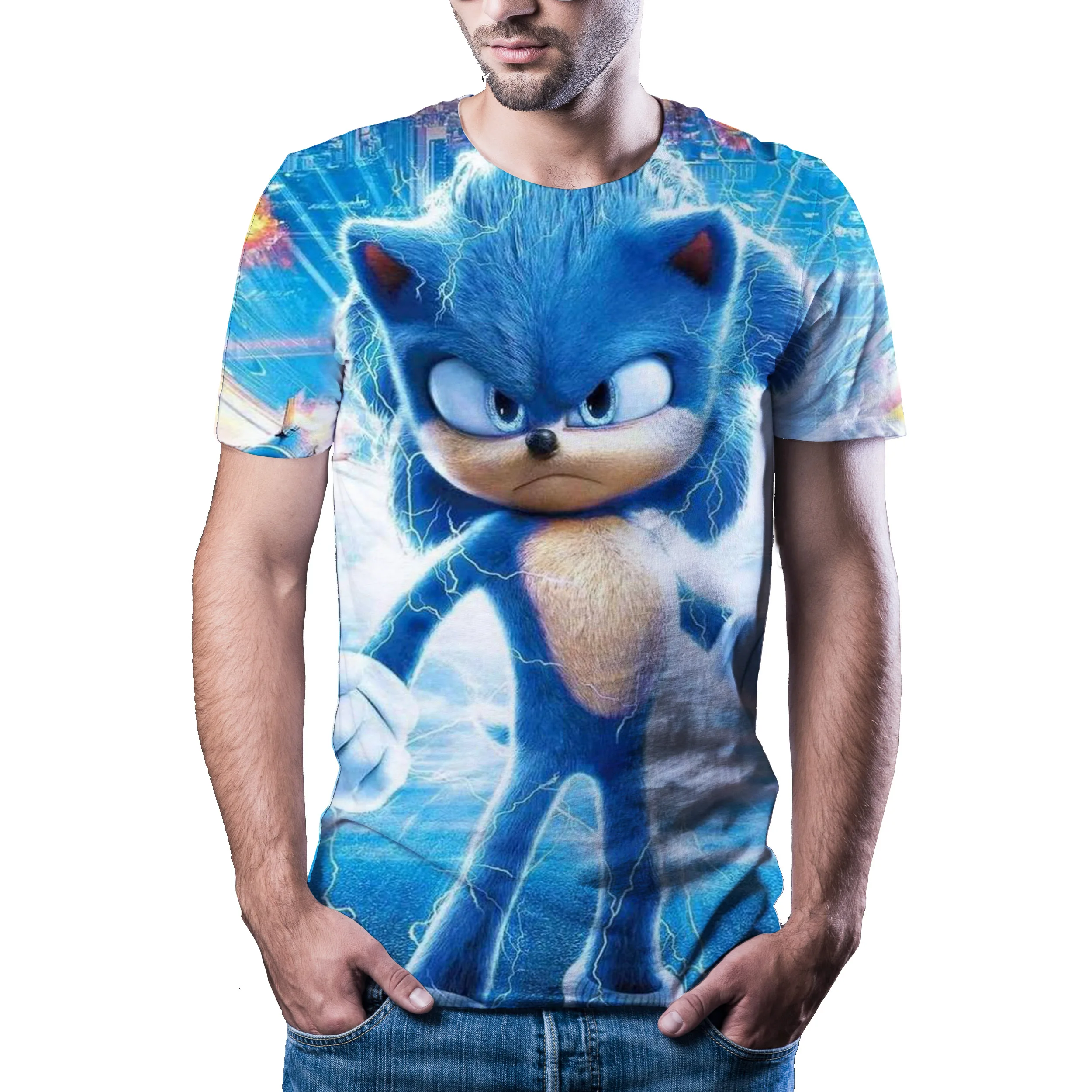 Children's animation clothing summer short sleeve 3D cartoon printing boy's T-shirt street style youth boys and Girls Summer lei |