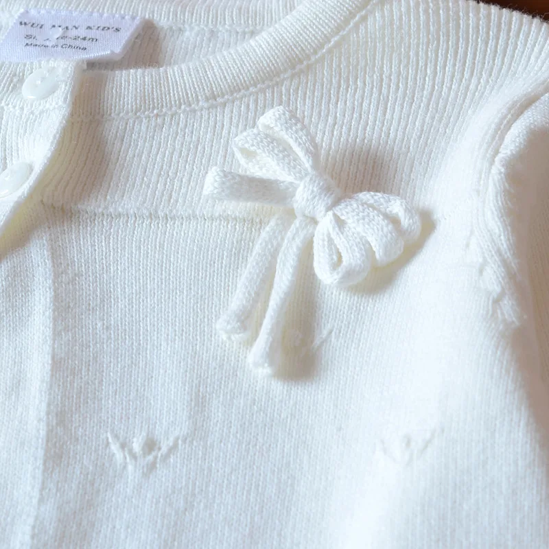 Весенняя белая верхняя одежда для девочек, хлопок, кардиган, свитер, детская куртка для девочек, детская одежда для От 1 до 5 лет, 185061