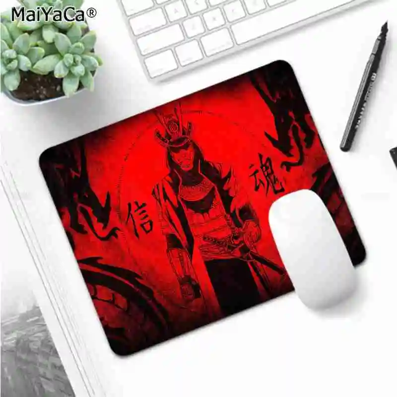 MaiYaCa Personalized Cool Fashion Samurai Mask 2 Laptop Computer Mousepad Smooth Writing Pad Desktops Mate gaming mouse pad - Цвет: No Lock Edge25x29cm