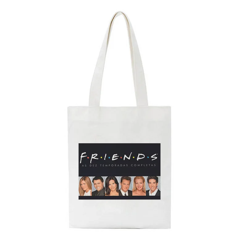 Женская сумка в стиле Харадзюку с надписью «FRIENDS» и надписью «Tv Show», новые модные женские сумки через плечо для отдыха, Большая вместительная сумочка, сумочка, сумки на плечо - Цвет: 4114