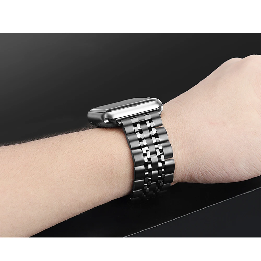 Ремешок из нержавеющей стали для Apple Watch Series 6 Se 44 мм 40 высококачественный