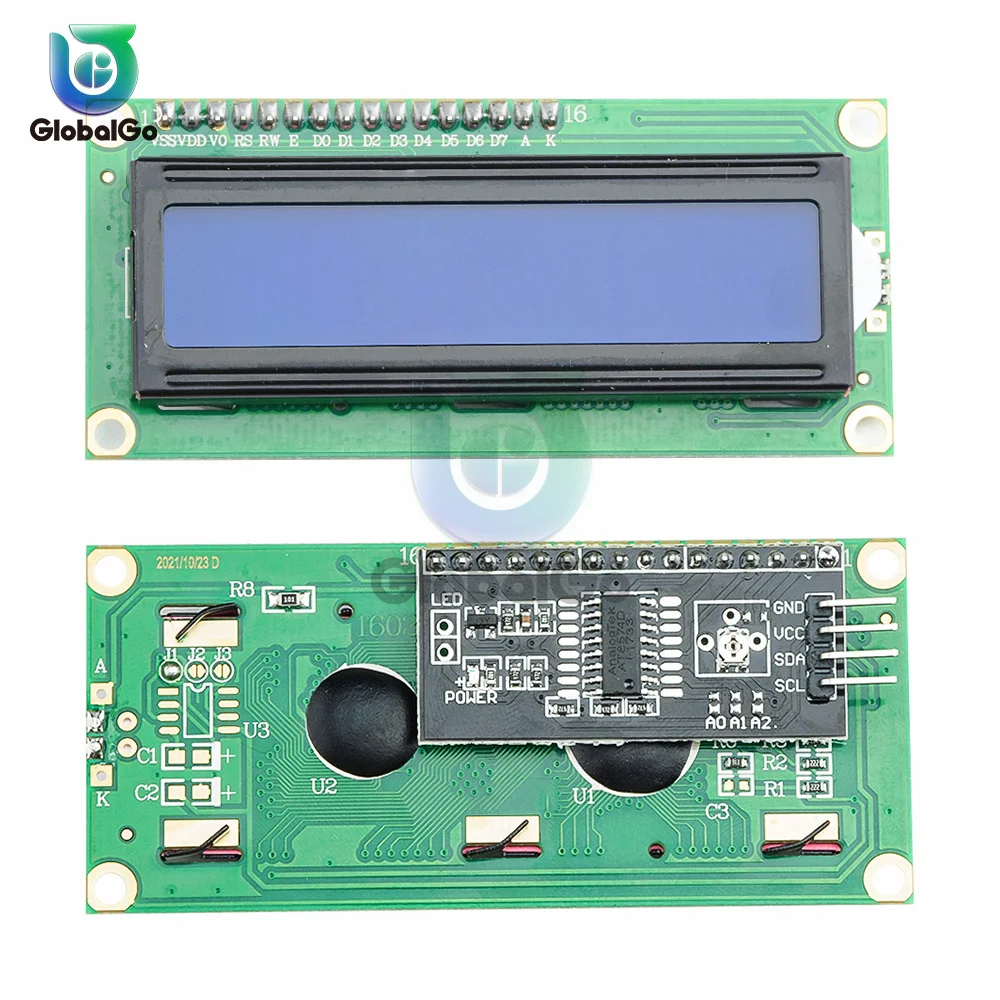 Для ЖК-дисплея Arduino модуль 1602 16x2 Синий/фотографический 5 в с интерфейсом PCF8574 IIC I2C |