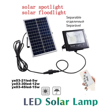 

LED Solar Lamp Garden Light Solar Panel Power Lights Outdoor Waterproof Separate Street Path Security Wall Lamp remote timer spl