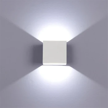 

AC90-260V indoor dimming creative new wall lamp 6W LED lamp aisle square wall lamp wall lamp bedroom LED wall lamp white / black
